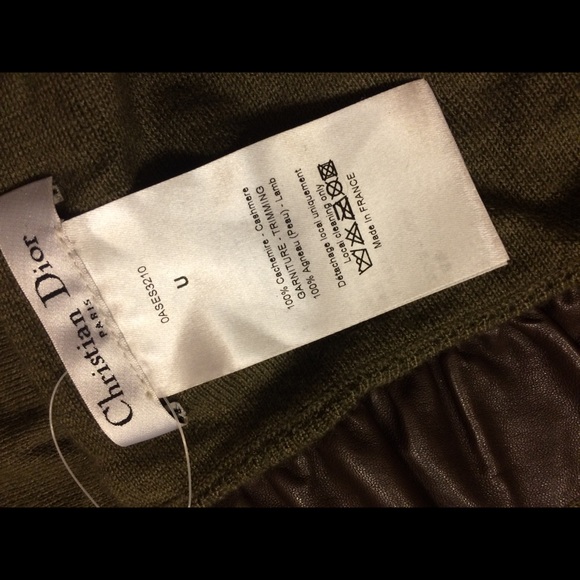 Dior cashmere glove set & scarf/wrap